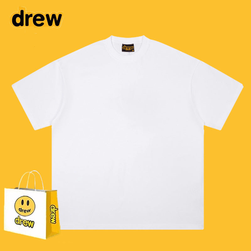 Drew T-shirts Smiley Face Printing Couple High Street