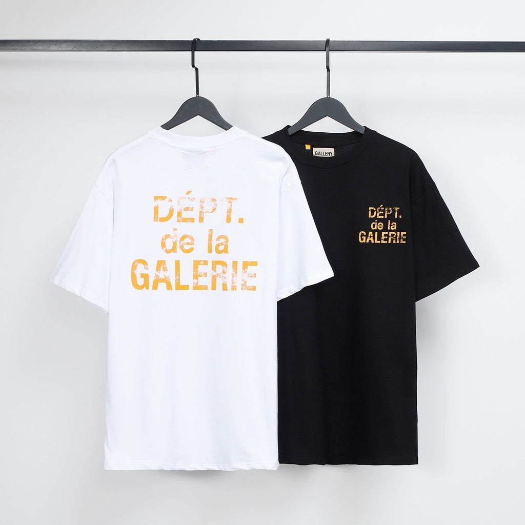 Gallery Dept T Shirts Men's High Street Gallery Dept Letter Print BF Loose